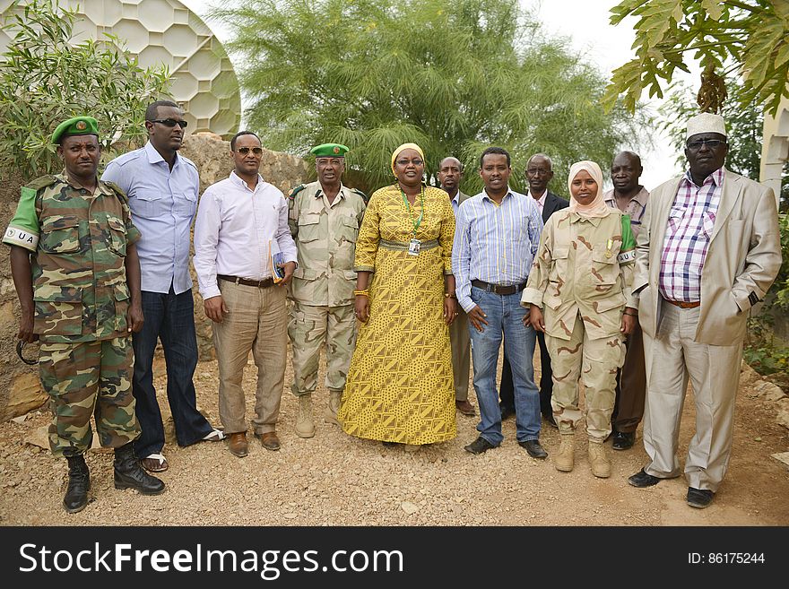 Deputy Special Representative of the Chairperson of the African Union Commission &#x28;DSRCC&#x29; Lydia Wanyoto-Mutende poses for a group photo with AMISOM Sector 4 commanders and local administration officials during a visit to Beletweyne on 28th June 2014. AMISOM Photo / David Mutua. Deputy Special Representative of the Chairperson of the African Union Commission &#x28;DSRCC&#x29; Lydia Wanyoto-Mutende poses for a group photo with AMISOM Sector 4 commanders and local administration officials during a visit to Beletweyne on 28th June 2014. AMISOM Photo / David Mutua