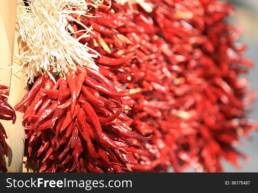 Bundles Of Red Peppers