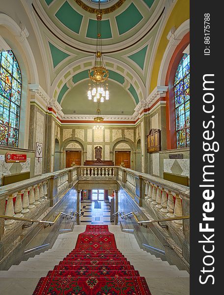 Here is an hdr photograph taken from the stairs inside Lancaster Town Hall. Located in Lancaster, Lancashire, England, UK. Taken during the Heritage Open Days 2015. &#x28;permission was given for photography&#x29;. Here is an hdr photograph taken from the stairs inside Lancaster Town Hall. Located in Lancaster, Lancashire, England, UK. Taken during the Heritage Open Days 2015. &#x28;permission was given for photography&#x29;