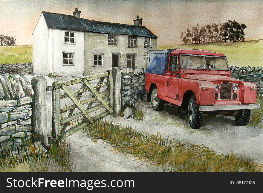 Red Series 1 Landrover