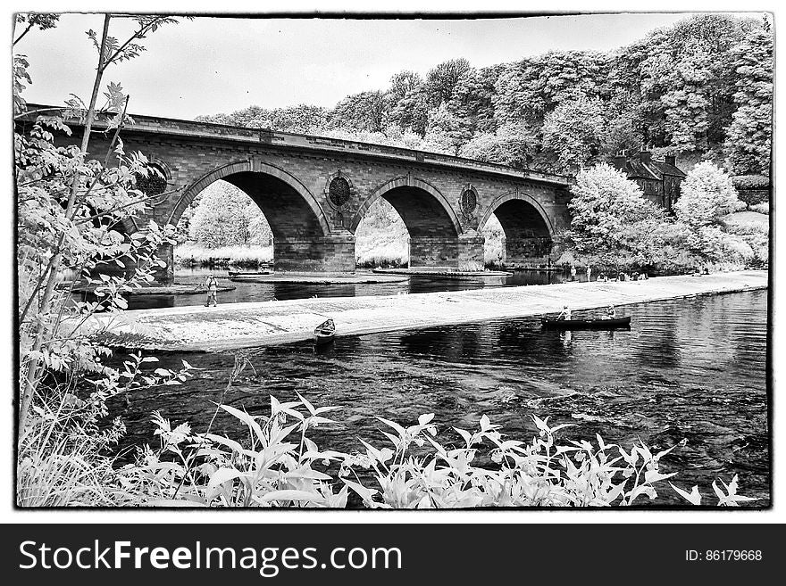 Coldstream Bridge, infrared. On the England Scotland border.