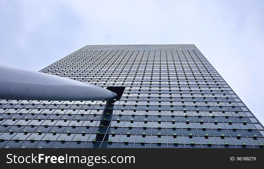 Close-up of Modern Office Building Against Sky