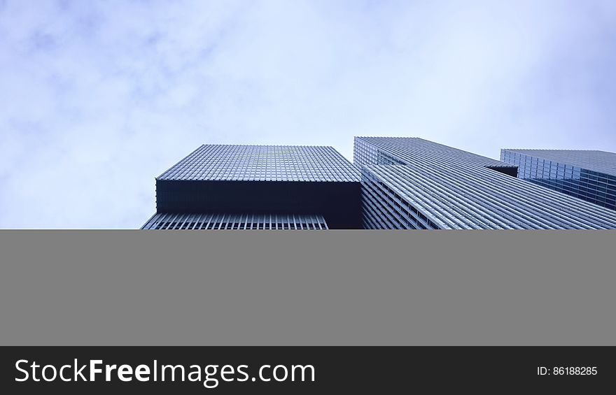 Low Angle View of Office Building Against Sky