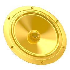Golden Speaker Royalty Free Stock Photo Golden Speaker Royalty Free Stock Photo