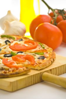 Homemade Pizza Fresh Tomato Olive Mushroom Cheese Stock Photo Homemade Pizza Fresh Tomato Olive Mushroom Cheese Stock Photo