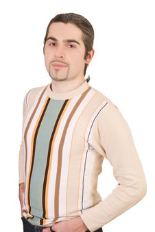 Young Handsome Male In Sweater Isolated Stock Images Young Handsome Male In Sweater Isolated Stock Images