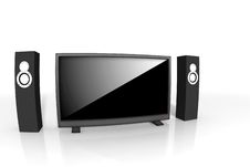 Home Theater / High Definition Television Royalty Free Stock Photography Home Theater / High Definition Television Royalty Free Stock Photography