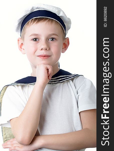 Portrait of the boy in the form of the sailor