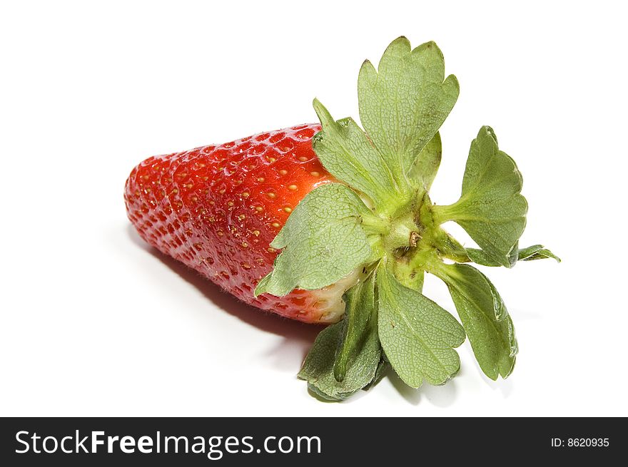 Isolated Fruits - Strawberries On White Background