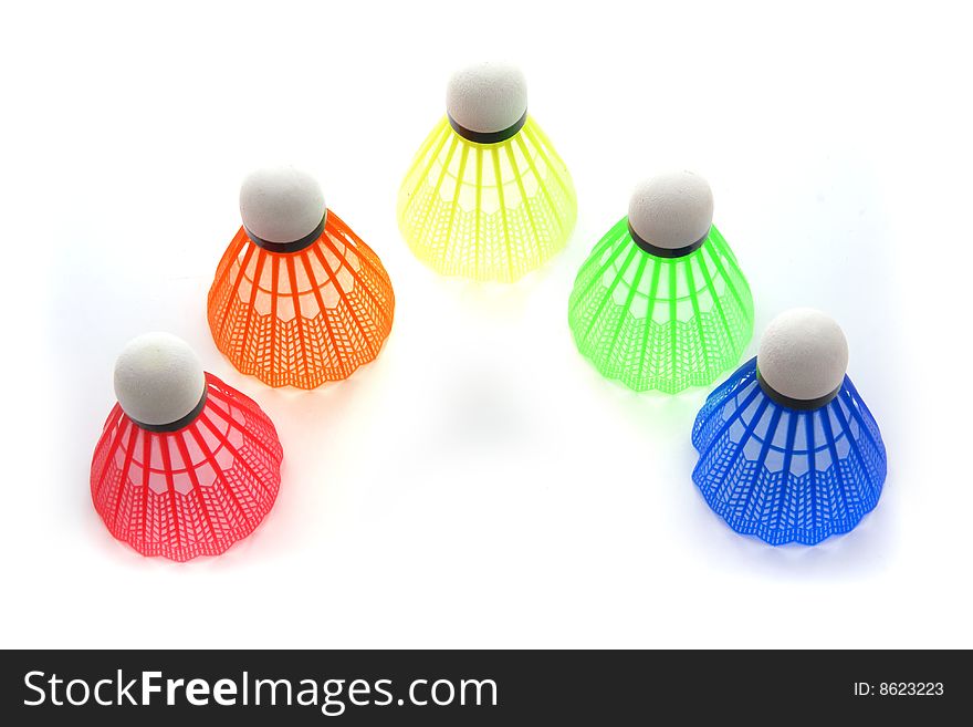 Colorful shuttlecocks for badminton