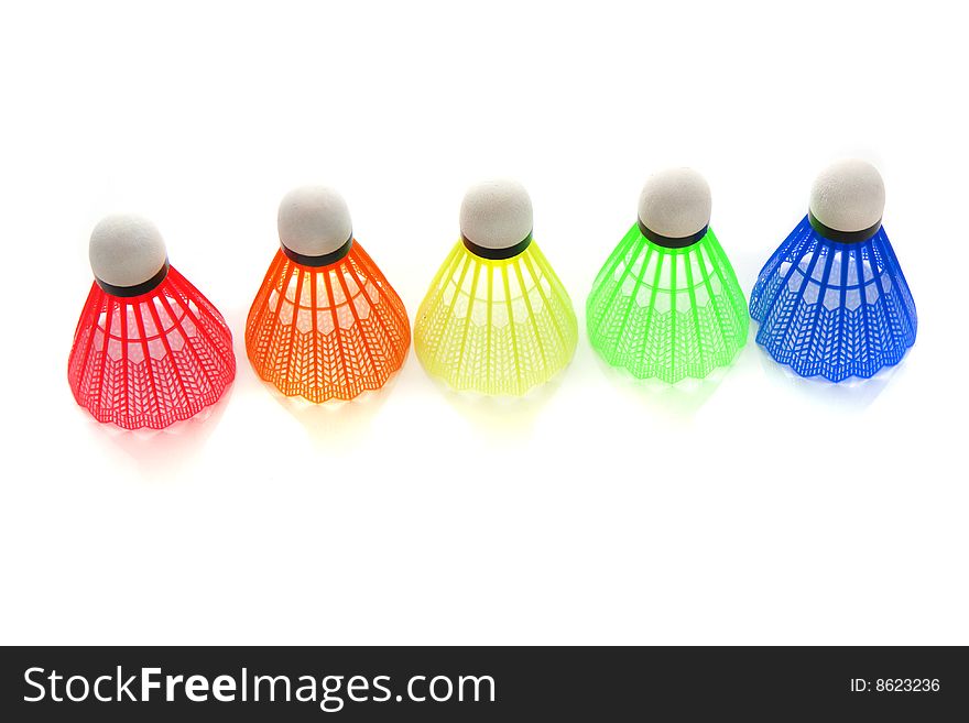 Colorful shuttlecocks for badminton