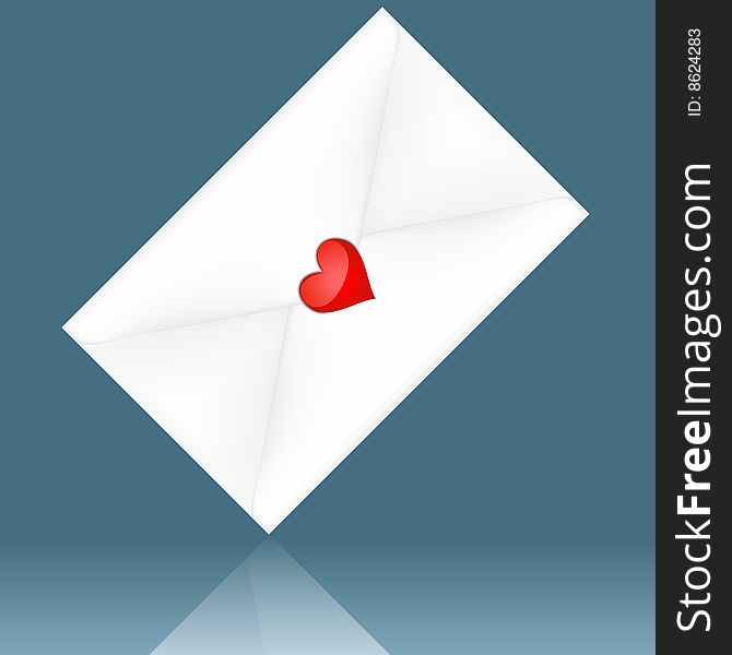 Love Letter - colored illustration as vector