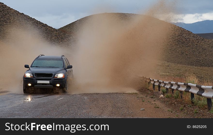 SUV On Moutain Road 4