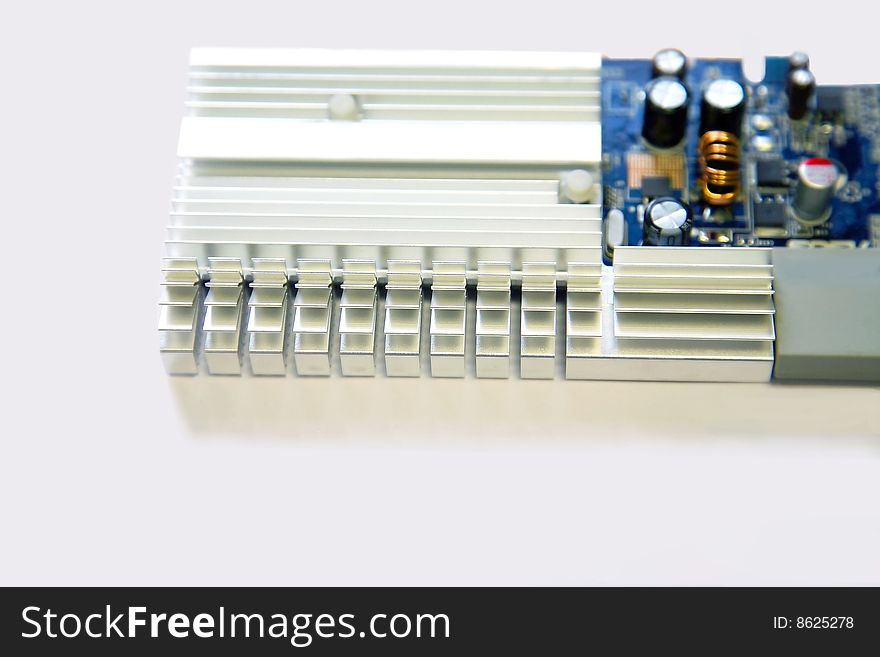 Electronic circuit close-up macro size. Electronic circuit close-up macro size