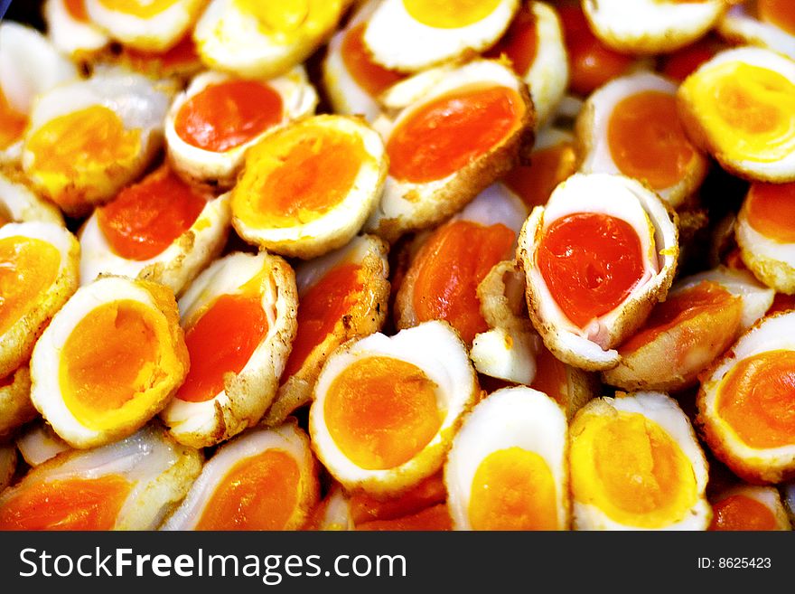 A lot of boiled eggs in a pile