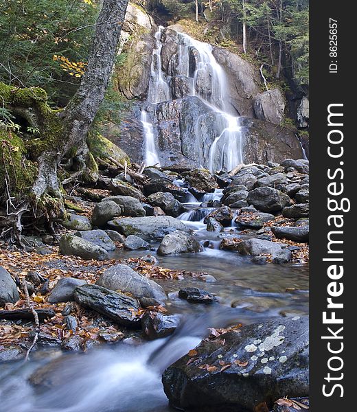 Autumn at Vermont waterfall moss glen falls