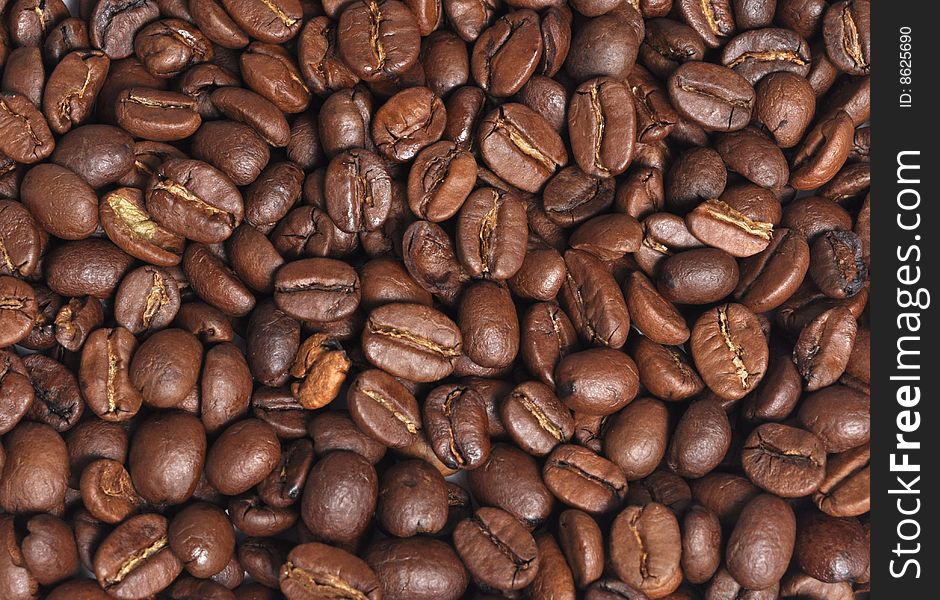Dark coffee beans. Great for textured background