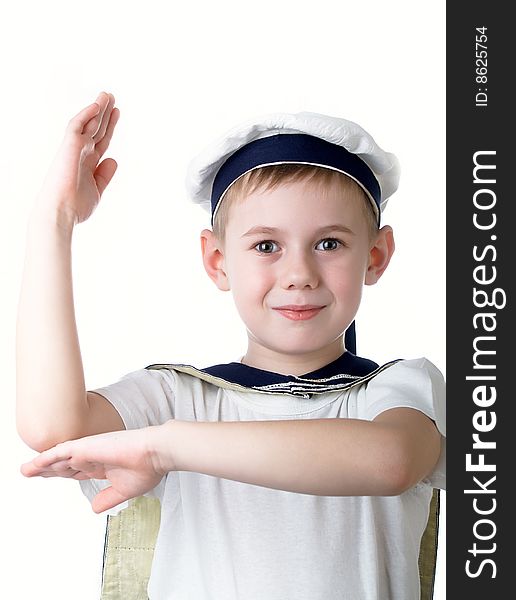 Portrait of the boy in the form of the sailor