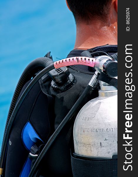 Man Is Ready For Diving