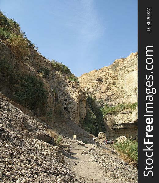 View of reserve engezi  by tht Dead sea Israel