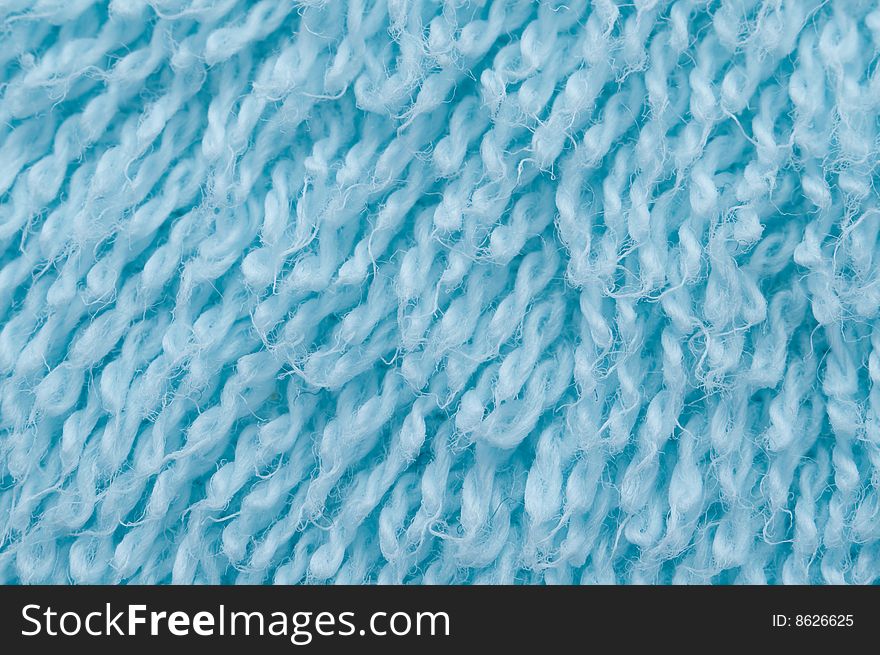 Macro texture of blue towel