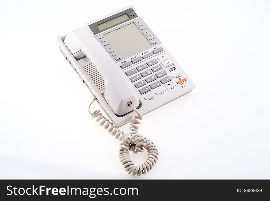 Grey phone isolated on white