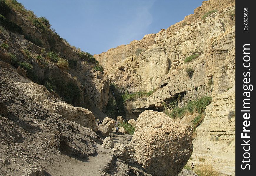View of reserve engezi  by tht Dead sea Israel
