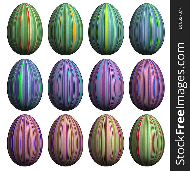Collection of Easter Eggs in all the colours of the rainbow. See more variations in my Gallery. Collection of Easter Eggs in all the colours of the rainbow. See more variations in my Gallery