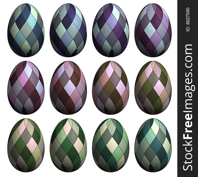 Collection of Easter Eggs in all the colours of the rainbow. See more variations in my Gallery. Collection of Easter Eggs in all the colours of the rainbow. See more variations in my Gallery