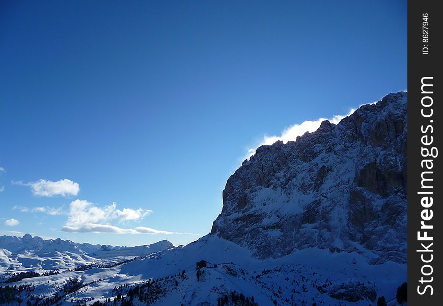 Mountains in Selva di Val Gardena, Italy. Mountains in Selva di Val Gardena, Italy