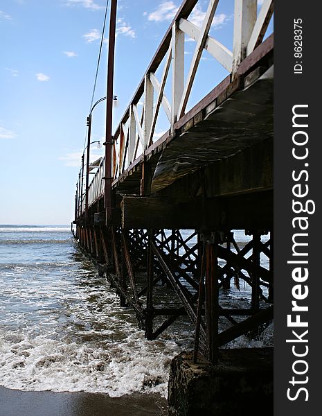 A long pier in Huanchaco Peru