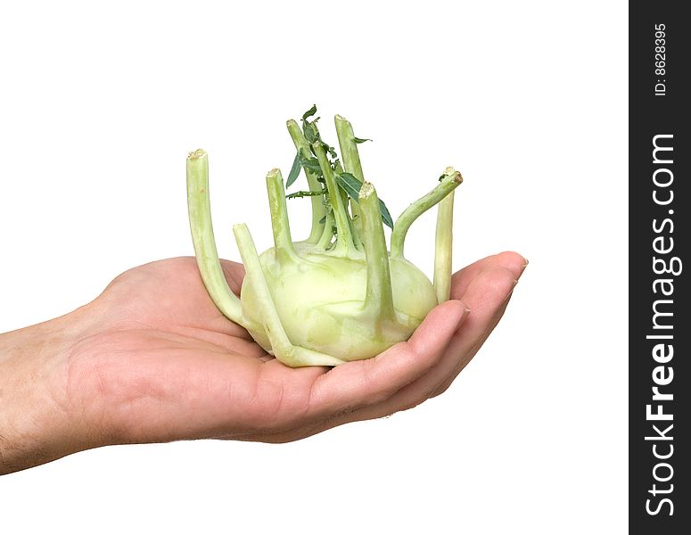 Presenting kohlrabi as a healthy food