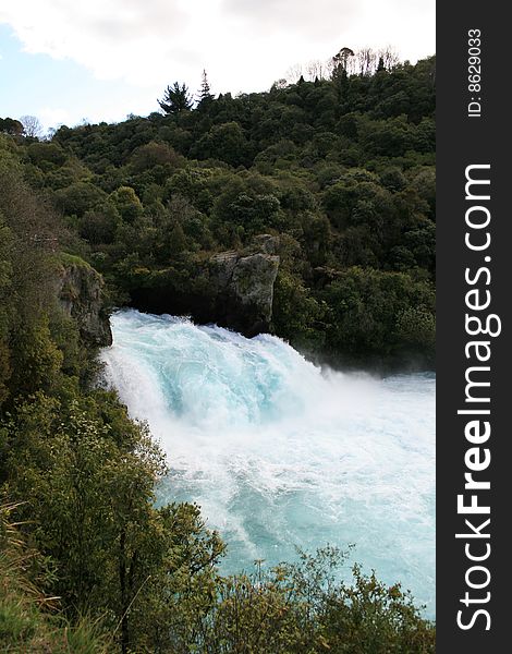 The amazing blue Huka Falls, New Zealand