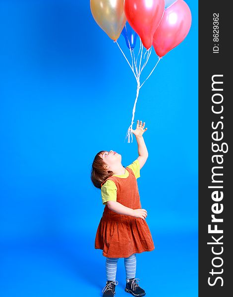 Systematisch verontschuldiging perspectief Little Girl Holding Balloons - Free Stock Images & Photos - 8629362 |  StockFreeImages.com