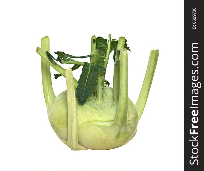 Kohlrabi isolated on white background