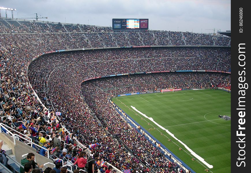 Camp Nou stadium in Barcelona, Spain.