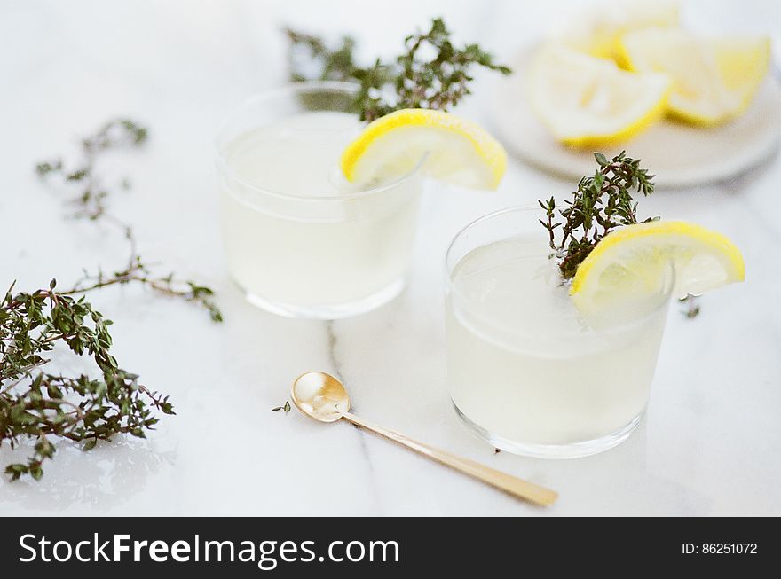 Close-up Of Tea Served On White Background