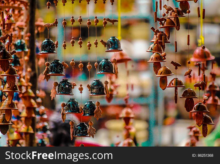 Ornaments Hanging for Sale in Market