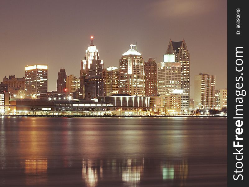 Detroit by night