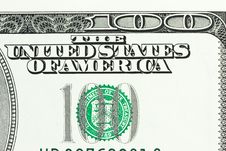 One Hundred Dollar Bill Close-up Shot Stock Image