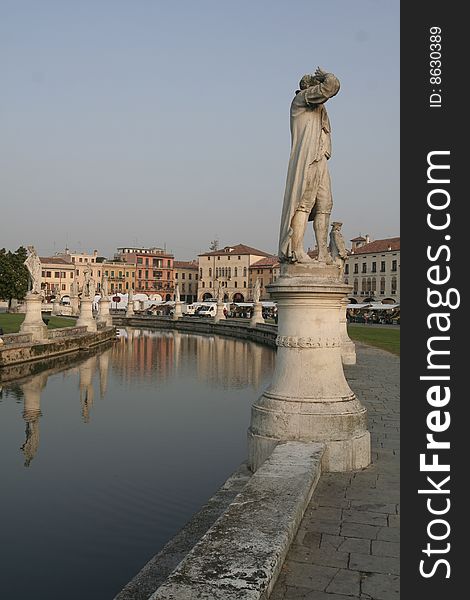 Padova City Italy; Center Square Prato della Valle. Padova City Italy; Center Square Prato della Valle