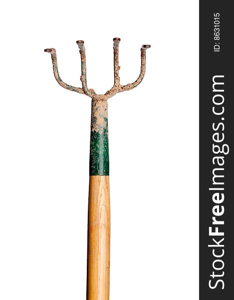 A Wood And Metal Garden Hoe