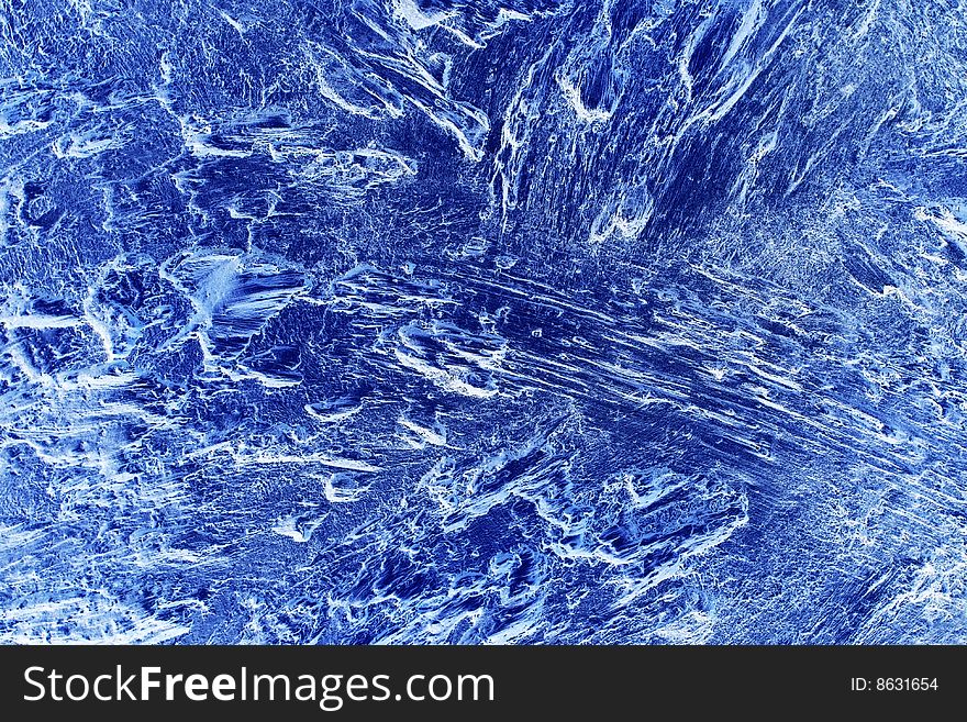 Abstract dark-blue background - strokes of paintbrush with oil-paint