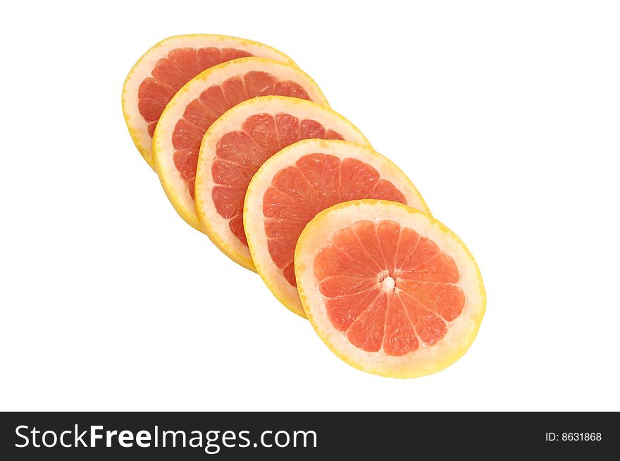 Slices of grapefruit