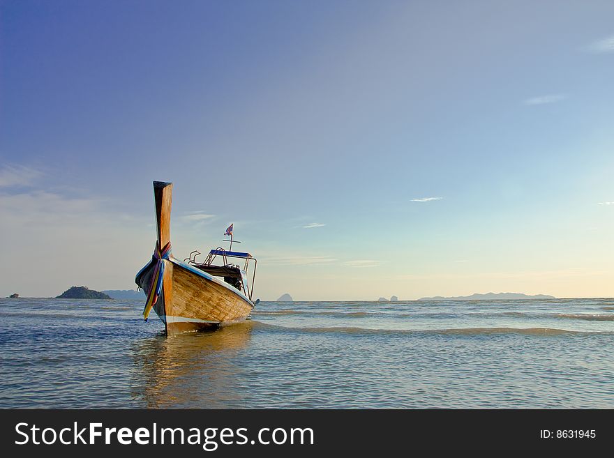 Boat at the beach.