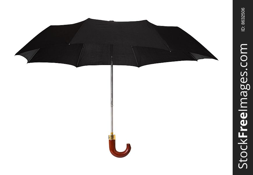 Opened umbrella isolated on white background