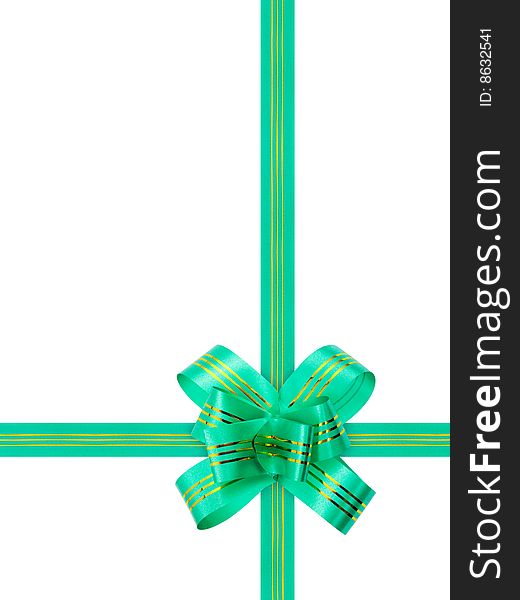 Green bow and ribbon