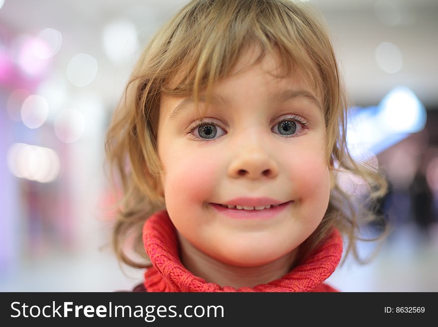 Portrait of little smiling girl. Portrait of little smiling girl