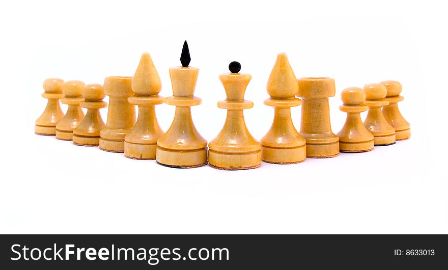 Isolated Chess Pieces Set