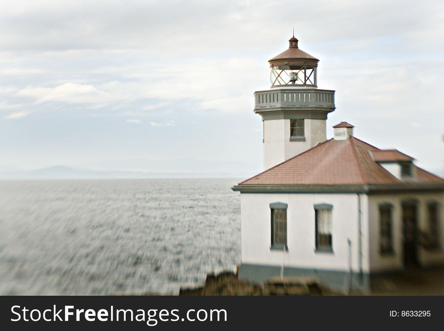 Lighthouse on the coast of the San Juan Islands